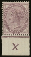 1881 1d Lilac Control Single With Control Letter "X" Inverted, SG Spec. KC53a, Fine Mint. For More Images, Please... - Sonstige & Ohne Zuordnung