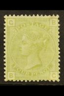 1873-80 4d Sage- Green Plate 15, Wmk Large Garter, SG 153, Lightly Hinged Mint, Shortish Perf At Right. A Lovely... - Sonstige & Ohne Zuordnung