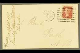 1871 AZEMAR MACHINE CANCEL (Sept) Envelope To Perth, With 1d Red Tied Fine Cancel With Town Die Level. For More... - Sonstige & Ohne Zuordnung