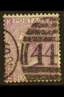 1870 6d Mauve, Plate 9, SG 109, Fine Used With Good Colour Bearing "447" Leeds Duplex Cancel For More Images,... - Other & Unclassified