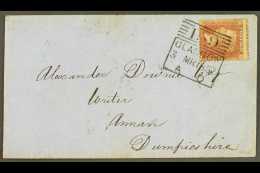 1857 MADELEINE SMITH EXPERIMENTAL POSTMARK (March) Envelope To Annan, Bearing 1d Red Tied Fine Clear Strike. For... - Other & Unclassified