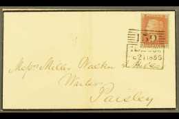 1856 MADELEINE SMITH EXPERIMENTAL POSTMARK (Feb) Envelope To Paisley, Bearing 1d Red Tied By Good Upright Strike. ... - Other & Unclassified