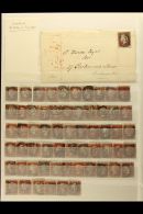 1841 1D REDS - TOP QUALITY POSTMARKS COLLECTION A Delightful Assembly Of Mostly Fine 4-margin Examples. With... - Autres & Non Classés