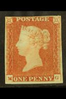 1841 1d Red- Brown 'MG' Imperf, SG 8, Mint With 4 Small Margins. For More Images, Please Visit... - Autres & Non Classés