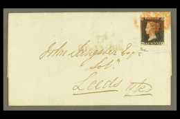 1840 1d Intense Black (C - F), Plate 1b, Variety "Burr Rub", SG Spec AS4g, With 4 Clear Margins, Fine Used On 1841... - Non Classés