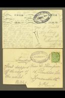 WW1 REPAIR SHIP H.M.S. IMPERIEUSE - PASSED BY CENSOR MARKS ON 1916-18 PPC'S Two Picture Postcards, One Bearing... - Otros & Sin Clasificación