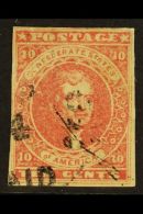 GENERAL ISSUES 1862 10c Deep Rose (SG 6, Sc 5), Very Fine Used With 4 Margins. For More Images, Please Visit... - Autres & Non Classés