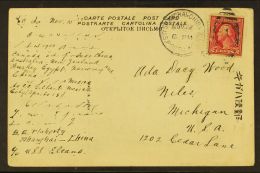 YANGTZE RIVER PATROL SHIP MAIL. 1913 (22 Nov) Picture Postcard Sent By A Sailor On U.S.S. Elcano, Addressed To... - Other & Unclassified