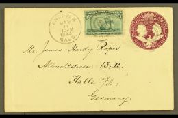 1894 2c Violet Columbus & Liberty Postal Stationery Env., Scott U349, Uprated With 3c Columbus Issue,... - Other & Unclassified