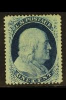 1857 1c Deep Blue (SG 26, Sc 24), Fresh Unused No Gum, Lovely Example.  For More Images, Please Visit... - Autres & Non Classés