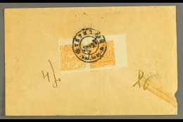 1950 2t Cinnamon (SG 12Bb) Pair Tied To Env By "Lhasa" Bilingual Circular Cancel. For More Images, Please Visit... - Tíbet