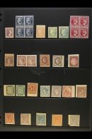 FORGERIES 1850 - 1875 Fine Range Of "unused" Reproductions With Many Scarce Fournier Printings Including Blocks Of... - Altri & Non Classificati
