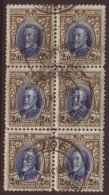 1931-37 2s6d Blue And Drab, SG 26, Fresh Cds Used Block Of Six. For More Images, Please Visit... - Rodesia Del Sur (...-1964)