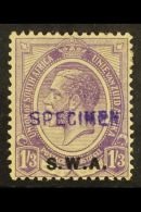 1927-30 1s3d Violet, Handstamped "SPECIMEN" SG 56s, Average Mint. For More Images, Please Visit... - Südwestafrika (1923-1990)