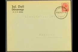 1916 (14 Oct) Printed Cover To Windhuk Bearing 1d Union Stamp Tied By Fine "OTJIWARONGO" Cds Postmark, Putzel Type... - Afrique Du Sud-Ouest (1923-1990)