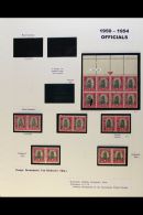 OFFICIALS 1950-4 FINE MINT / NEVER HINGED MINT COLLECTION Complete Basic Set Incl. All 1d Issues, Additional 1s... - Zonder Classificatie