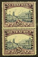 OFFICIALS 1930-47 2d Slate-blue & Bright Purple, Wmk Upright, AIRSHIP FLAW In A Vertical Pair, Only Listed As... - Unclassified