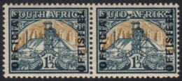 OFFICIALS 1944-50 1½d Blue-green & Yellow-buff, Ovpt. Reading Upwards, SG.O34, Never Hinged Mint. For... - Zonder Classificatie