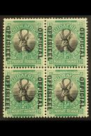 OFFICIAL VARIETY 1929-31 ½d Block Of 4, Upper Pair With Broken "I" In "OFFICIAL" And Lower Pair With... - Non Classificati