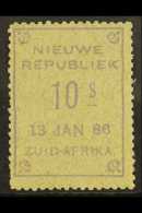 NEW REPUBLIC 1886-87 10s Violet On Blue Granite Paper Without Arms, SG 42, Dated 13th JAN 1886. Very Fine Mint... - Non Classés