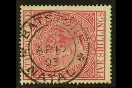 NATAL 1874-99 5s Carmine, SG 73, Very Fine Used With Superb "BATSTONE / NATAL" Cds Postmark Of AP 10, 03, A Rare... - Unclassified