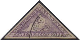 COGH 1863-64 6d Bright Mauve Triangular, SG 20, Fine Used With Crisp Oval Cancel, 3 Large (repaired) Margins And... - Zonder Classificatie