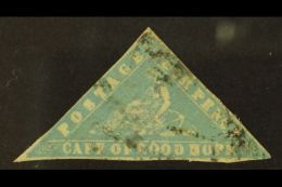 CAPE OF GOOD HOPE 1861 4d Pale Milky Blue Woodblock, SG 14, With Clear Margins All Round, Neat Part Triangular... - Zonder Classificatie