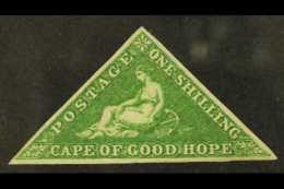 CAPE OF GOOD HOPE 1855-63 1s Bright Yellow Green, SG 8, Superb Unused (regummed) Example With 3 Neat Margins And... - Non Classés