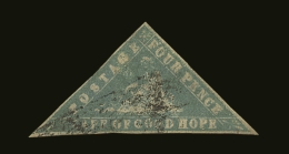 CAPE OF GOOD HOPE 1861 4d Pale Grey-blue "Woodblock" Triangular, SG 14a, Fine Used With Neat, Clear Margins All... - Unclassified