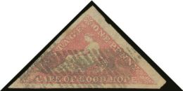 CAPE OF GOOD HOPE 1855-63 1d Rose Triangular, SG 5a, Good Used With Neat Barred Cancel And Good To Huge Margins.... - Sin Clasificación