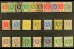 1921-32 Watermark Script CA (die II) Complete Definitive Set, SG 98/123, Fine Mint. (24 Stamps) For More Images,... - Seychelles (...-1976)