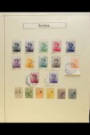 1911 - 1920 FINE USED SELECTION Small And Attractive Selection On Pages With 1911 Peter I Set Complete On Piece,... - Serbien