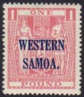 1935 £1 Pink Arms SG 192, Fine Mint.  For More Images, Please Visit... - Samoa (Staat)