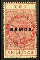 1925 - 28 10s Brown Red Postal Fiscal, SG 166c, Very Fine Used. For More Images, Please Visit... - Samoa (Staat)