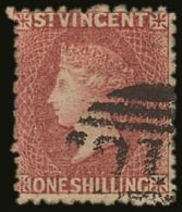 1872 1s Deep Rose Red SG 17, A Remarkably Lightly Cancelled Example, Unusually Leaving Most Of The Portrait Clear,... - St.Vincent (...-1979)