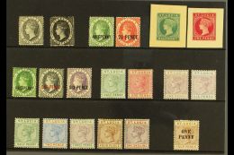 1864-1898 MINT SELECTION A Most Useful Mint Or Unused Group That Includes 1864 CC Watermark 1d Black & Intense... - St.Lucia (...-1978)