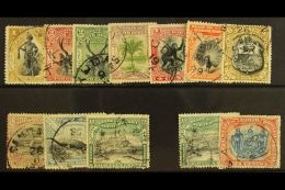 1897-1902 Pictorial 1c To 18c, Corrected Inscriptions 18c And 24c, SG 110/111, Fine CDS Used. (12 Stamps) For More... - Noord Borneo (...-1963)