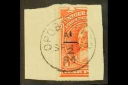 1894 Blue Surcharge "½" On Half Of 1d Vermilion, SG 64, Very Fine Used, On Small Piece Tied By Correct... - Autres & Non Classés