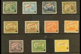 1929-31 Complete Set (Sc 513/23, SG 617/27) Overprinted "SPECIMEN" And With Security Punch Hole, Never Hinged... - Nicaragua