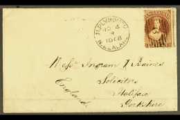 1868 (4 Nov) Env To Yorkshire, England Bearing 1864-71 6d Red-brown, SG 122, Tied By Neat "6" Numeral Cancel With... - Andere & Zonder Classificatie