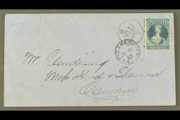 1867 (21 Jan) Env From Dunedin To Oamaru Bearing 1864-71 2d Deep Blue, SG 114, Tied By "DUNEDIN" Duplex, And With... - Other & Unclassified