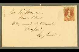 1867 (2 Sept) Env From Oamaru To England Bearing 1864-71 6d Red-brown, SG 122, Tied By Numeral Cancel, On The Back... - Autres & Non Classés