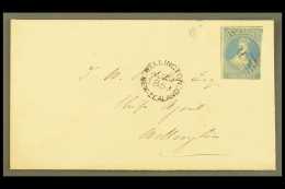 1859 (19 Aug) Env From Port Ahuriri To Wellington Bearing 1857-63 2d Deep Full Blue Imperf (SG 11, With Three... - Altri & Non Classificati