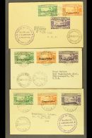 FRENCH 1941 Three Censored Covers Addressed To USA, Each Bearing 1941 5c, 10c & 15c "France Libre" Overprints... - Andere & Zonder Classificatie