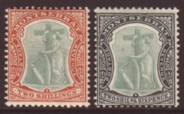 1908 2s Green And Orange & 2s6d Green And Black, SG 31/32, Very Fine Mint. (2 Stamps) For More Images, Please... - Montserrat