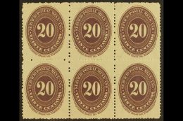 1890-95 20c Dark Violet Numeral On Watermarked Wove Paper Perf 12, Scott 220A (see Note After SG 174), Never... - Mexiko