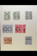 1885-1938 USED BLOCKS OF FOUR. Used Collection Of All Different BLOCKS Of 4 Presented On Leaves, Inc 1885 Inc 21d... - Malte (...-1964)