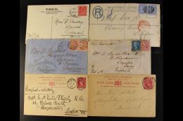 1842-1935 COVERS & CARDS SELECTION A Small Box Containing E/L's, Registered Covers, Postal Stationery, Picture... - Malta (...-1964)