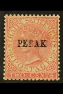 PERAK 1884 2c Pale Rose Ovptd SG Type 18 (10½mm), SG 21, Fine Mint. For More Images, Please Visit... - Sonstige & Ohne Zuordnung