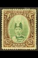 KEDAH 1937 $2 Green And Brown Sultan, SG 67, Very Fine Used. For More Images, Please Visit... - Otros & Sin Clasificación